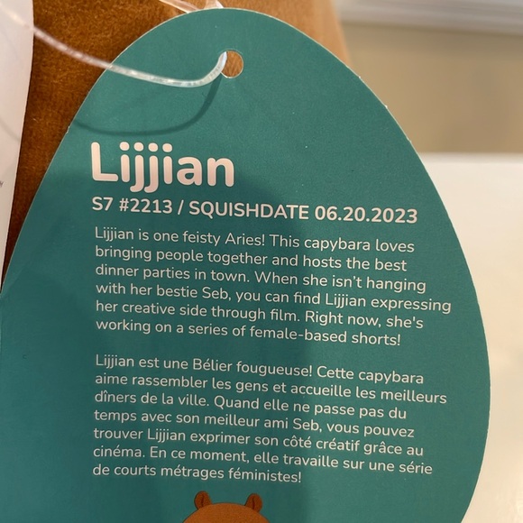 NWT 7.5” Lijjian the Capybara Squishmallow - Picture 5 of 5